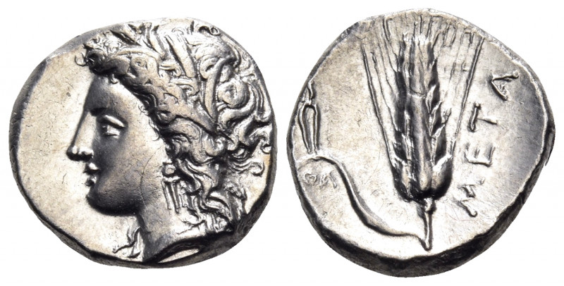 LUCANIA. Metapontion. Circa 330-290 BC. Nomos (Silver, 19.5 mm, 7.85 g, 8 h), st...