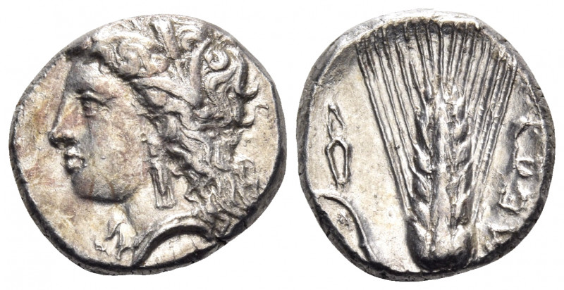 LUCANIA. Metapontion. Circa 330-290 BC. Nomos (Silver, 19.5 mm, 7.90 g, 11 h), s...