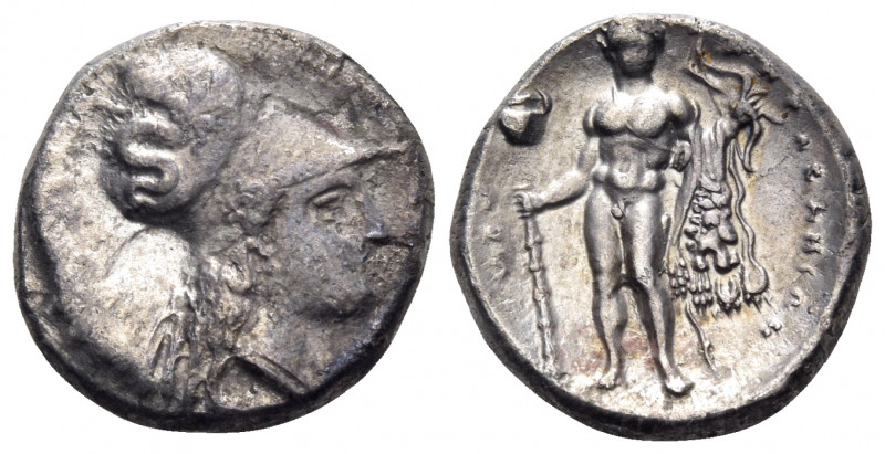 LUCANIA. Herakleia. Circe 330/25-281 BC. Nomos (Silver, 20 mm, 7.49 g, 5 h), sig...