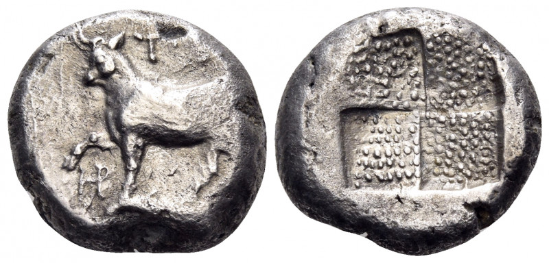 THRACE. Byzantion. Circa 387/6-340 BC. Tetradrachm (Silver, 22 mm, 14.79 g). ΠΥ ...