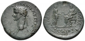 KINGS OF THRACE. Rhoemetalkes III, circa AD 38-46. (Bronze, 30.5 mm, 21.15 g, 6 h), with Gaius Caligula, uncertain mint in Thrace. ΓΑΙΩ ΚΑΙΣΑΡΙ ΓΕΡΜΑΝ...