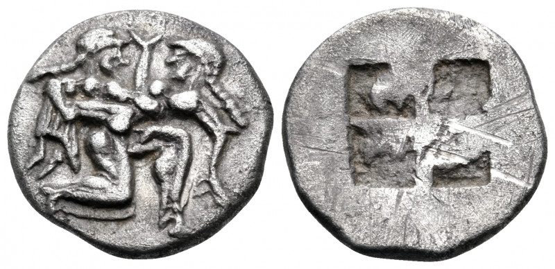 ISLANDS OFF THRACE, Thasos. Circa 500-463 BC. Drachm (Silver, 15 mm, 2.56 g), c....