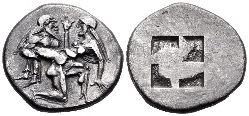 ISLANDS OFF THRACE, Thasos. Circa 480-463 BC. Stater (Silver, 22.5 mm, 8.81 g). ...