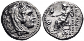 KINGS OF MACEDON. Alexander III 'the Great', 336-323 BC. Drachm (Silver, 15 mm, 4.05 g, 12 h), Struck under Menander, Sardes, circa 324/3. Head of Her...