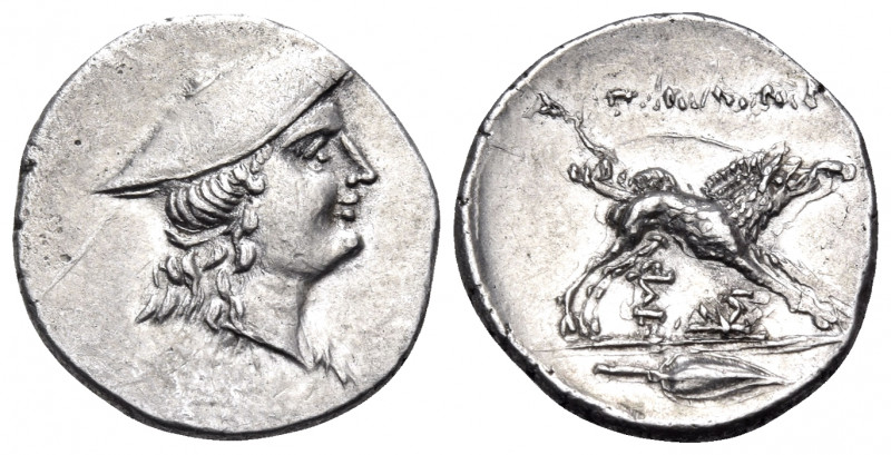 AITOLIA, Aitolian League. Circa 205-150 BC. Triobol (Silver, 17.5 mm, 2.41 g, 7 ...