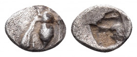 IONIA. Ephesos. Circa 550-500 BC. Hemiobol (Silver, 9 mm, 0.47 g). Bee. Rev. Incuse square. Karwiese Series III. Cf. SNG Kayhan 115 ( Obol ). Very fin...