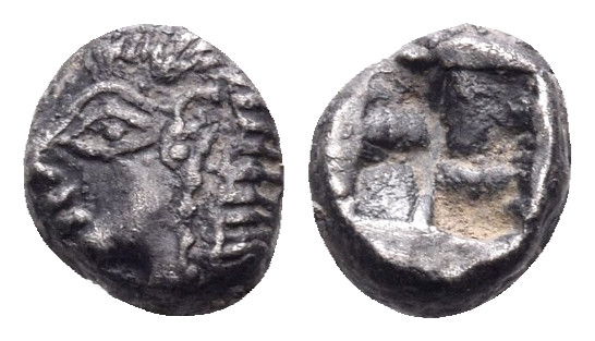 IONIA. Kolophon. Circa 530/25-500 BC. Obol (Silver, 8.5 mm, 0.90 g). Archaic hea...