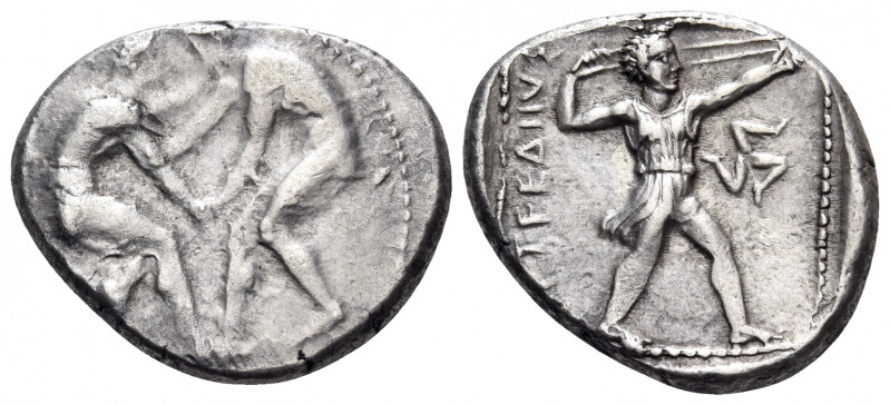 PAMPHYLIA. Aspendos. Circa 415-400 BC. Stater (Silver, 24 mm, 10.85 g, 4 h). Two...