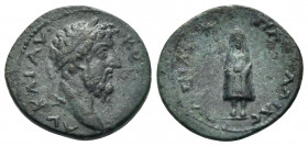 THRACE. Pautalia. Commodus, 177-192. (Bronze, 19.5 mm, 3.66 g, 12 h). ΑV ΚΑΙ ΑV ΚΟΜΟΔΟϹ Laureate head of Commodus to right. Rev. ΟVΛΠΙΑϹ ΠΑVΤΑΛΙΑϹ Tel...
