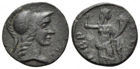 ISLANDS OFF THRACE, Imbros. Circa 2nd century CE. Diassarion (Bronze, 20 mm, 3.90 g, 6 h). Head of Athena to right, wearing Corinthian helmet. Rev. ΙΜ...