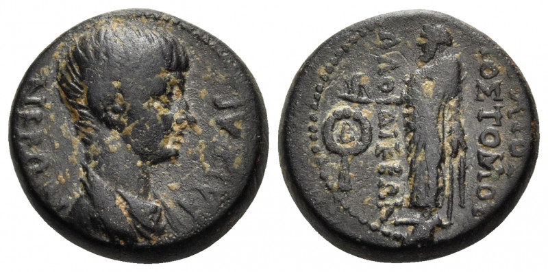 PHRYGIA. Laodicea ad Lycum. Nero, 54-68. (Bronze, 19 mm, 6.41 g, 12 h), struck u...