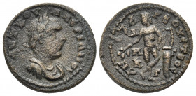 CILICIA. Anazarbus. Valerian I, 253-260. Diassarion (Bronze, 21 mm, 6.82 g, 6 h), year 272 = 253-254. AYT K OY-AΛEPIANOC Laureate, draped and cuirasse...