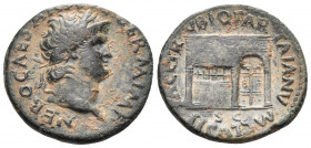 Nero, 54-68. As (Copper, 25.5 mm, 10.03 g, 6 h), Rome, circa 65. NERO CAESAR AVG GERM IMP Laureate head of Nero to right. Rev. PACE P R VBIQ PARTA IAN...