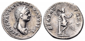 Julia Titi, Augusta, 79-90/1. Denarius (Silver, 19 mm, 3.39 g, 6 h), struck under Titus, 80-81. IVLIA AVGVSTA TITI AVGVSTI F. Diademed and draped bust...