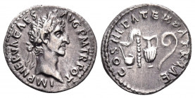 Nerva, 96-98. Denarius (Silver, 18 mm, 3.48 g, 7 h), Rome, 97. IMP NERVA CAES AVG P M TR POT Laureate head of Nerva to right. Rev. COS III PATER PATRI...
