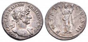 Hadrian, 117-138. Denarius (Silver, 18.5 mm, 3.30 g, 6 h), Rome, 119-122. IMP CAESAR TRAIAN H-ADRIANVS AVG Laureate bust of Hadrian to right, slight l...
