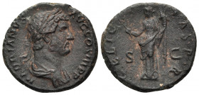 Hadrian, 117-138. As (Copper, 25 mm, 10.42 g, 6 h), Rome, circa 133-135. HADRIANVS AVG COS III P P Laureate and draped bust of Hadrian to right. Rev. ...