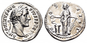 Antoninus Pius, 138-161. Denarius (Silver, 18 mm, 3.04 g, 5 h), Rome, 148-149. ANTONINVS AVG PIVS P P TR P XII Laureate head of Antoninus Pius to righ...