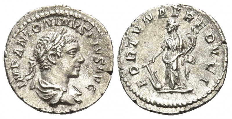 Elagabalus, 218-222. Denarius (Silver, 19 mm, 2.66 g, 6 h), Rome, 219-220. IMP A...