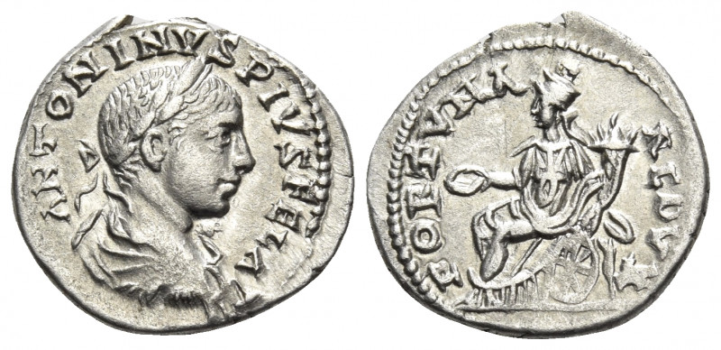 Elagabalus, 218-222. Denarius (Silver, 19.5 mm, 3.12 g, 1 h), Antioch, 218-219. ...