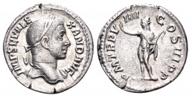 Severus Alexander, 222-235. Denarius (Silver, 19 mm, 3.34 g, 5 h), Rome, 230. IMP SEV ALE-XAND AVG Laureate bust of Severus Alexander to right, slight...