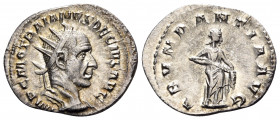 Trajan Decius, 249-251. Antoninianus (Silver, 23 mm, 3.34 g, 12 h), Rome. IMP C M Q TRAIANVS DECIVS AVG Radiate and cuirassed bust of Trajan Decius to...