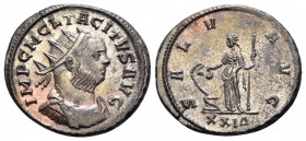Tacitus, 275-276. Antoninianus (Billon, 23 mm, 4.97 g, 6 h), Rome, November-December 275. IMP C M CL TACITVS AVG Radiate, draped and cuirassed bust to...