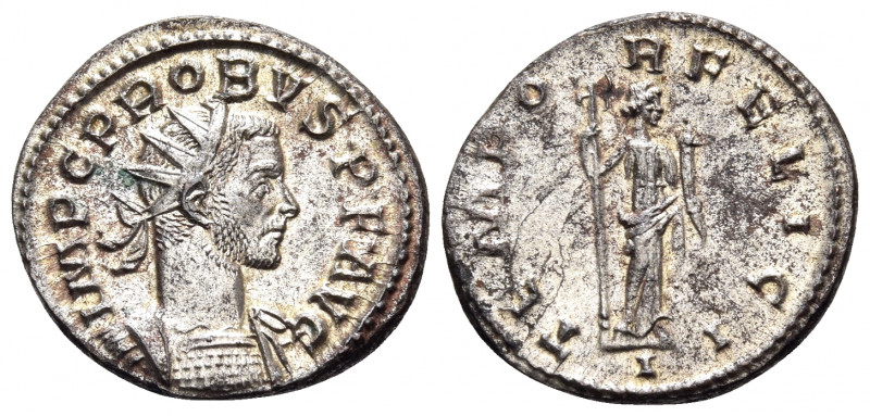 Probus, 276-282. Antoninianus (Billon, 23 mm, 4.49 g, 12 h), Lugdunum, 278-9. IM...