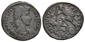 Constantius II, 337-361. Centenionalis (Bronze, 23.5 mm, 4.43 g, 5 h), Antioch, 4th officina (Δ), 350-355. D N CONSTAN-TIVS P F AVG Pearl-diademed, dr...