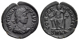 Gratian, 367-383. Follis (Bronze, 19.5 mm, 1.85 g, 1 h), Cyzicus, 1st officina (A), 379-383. D N GRATIA-NVS P F AVG Diademed, draped and cuirassed bus...