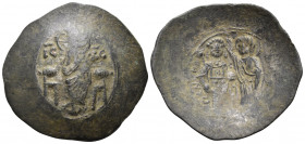 Manuel I Comnenus, 1143-1180. Trachy (Bronze, 29 mm, 4.50 g, 6 h), Constantinople. IC - XC Christ, nimbate, enthroned facing, raising right hand in be...