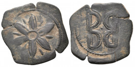 Anonymous issues of Nicaea, circa 1227-1261. Tetarteron (Bronze, 21 mm, 2.21 g), Magnesia. Flower. Rev. Two large B, with the second inverted with sma...