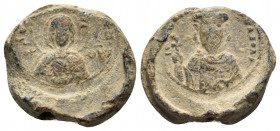 BYZANTINE SEALS, Imperial Court. John Doukas, Caesar, 1060-1073. Seal or Bulla (Lead, 21 mm, 10.24 g, 12 h), Imperial palace of Constantinople. +ΘKE B...