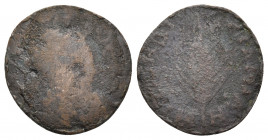 AXUM. Aphilas, Circa 310-325. Lepton (Copper, 14.5 mm, 1.19 g, 12 h). AΦIΛAC BA-CIΛЄYCAξѠ Draped bust to right, wearing headcloth; above, crescent and...