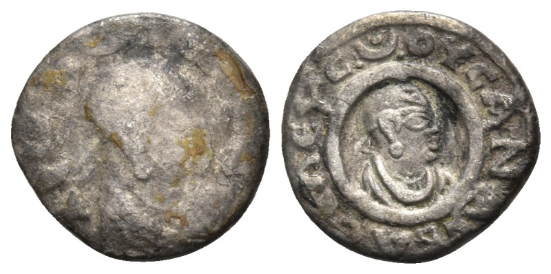 AXUM. Ousanas I, Circa 325-345. Argyros (Silver, 11 mm, 0.93 g, 12 h). AξѠMITѠN ...