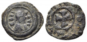 AXUM. Time of Ezanas, Circa 359-380. Lepton (Copper, 15 mm, 0.80 g), Anonymous. BACI - ΛEYC Draped bust to right, wearing headcloth; within several ci...
