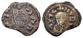 AXUM. Kaleb, Circa 510-540. Argyros (Silver, 14 mm, 0.55 g, 12 h). KLB NGS ("Kaleb king" in Ge'ez) Crowned and draped bust to right. Rev. ZJDL LHGR ("...
