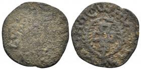 AXUM. Armeha (Alla Amidas), Circa 540-550. Dilepton (Copper, 20 mm, 1.58 g, 11 h). NGS ARMH ("King Armeha" in Ge'ez) Crowned and draped figure of King...