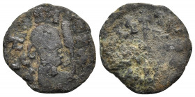 AXUM. Wazen Agad (Ella Gabaz), Circa 550-570. Lepton (Copper, 17 mm, 1.25 g). LAHZBZJDL ("may this please the peoples" in Ge'ez) Draped bust to right,...