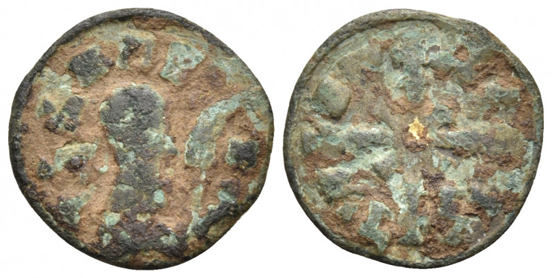 AXUM. Wazen Agad (Ella Gabaz), Circa 550-570. Lepton (Copper, 16 mm, 1.05 g). LA...