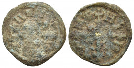 AXUM. Wazen Agad (Ella Gabaz), Circa 550-570. Lepton (Copper, 17.5 mm, 1.33 g). LAHZBZJDL ("may this please the peoples" in Ge'ez) Draped bust to righ...