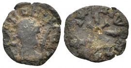 AXUM. Wazen Agad (Ella Gabaz), Circa 550-570. Lepton (Copper, 15 mm, 0.80 g). LAHZBZJDL ("may this please the peoples" in Ge'ez) Draped bust to right,...