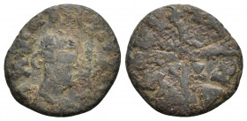 AXUM. Wazen Agad (Ella Gabaz), Circa 550-570. Lepton (Copper, 15 mm, 0.84 g). LAHZBZJDL ("may this please the peoples" in Ge'ez) Draped bust to right,...
