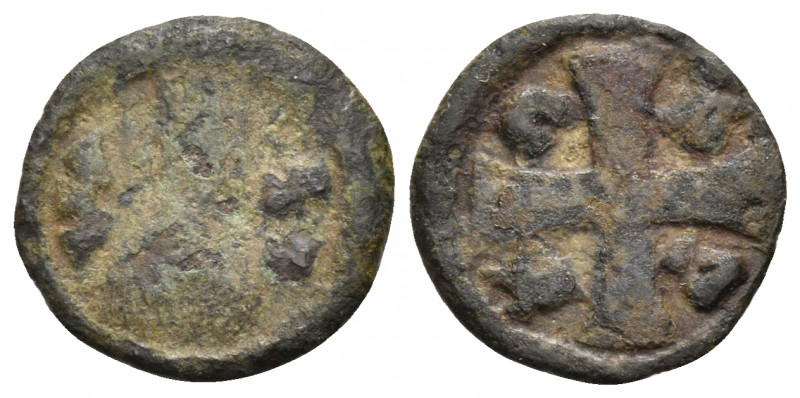 AXUM. Joel, circa 600. Lepton (Copper, 14 mm, 0.97 g). NG-S ("King" in Ge'ez) Cr...