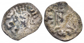 AXUM. Hethasas, Circa 620-630. Argyros (Silver, 14 mm, 0.50 g). NGS HTZ ("King Hethasas" in Ge'ez) Crowned and draped bust facing, holding long cross....