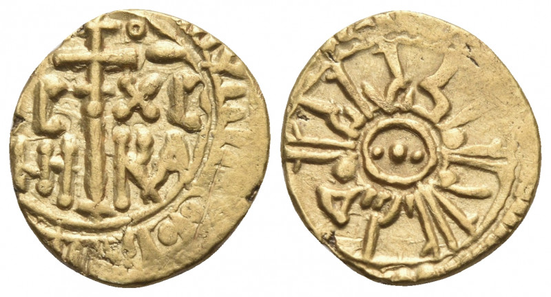 ITALY. Kingdom of Sicily. Roger II, 1105-1154. Tari (Gold, 12 mm, 1.34 g), Messi...