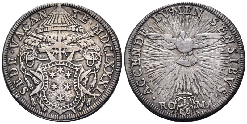 ITALY. Papal States. Sede Vacante, 1689. Testone (Silver, 31 mm, 8.93 g, 12 h), ...