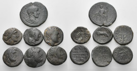GREEK & ROMAN PROVINCIAL. Circa 4th century BC -3rd Century AD. (Bronze, 57.86 g). A lot of Seven (7) Greek and Roman Provincial bronze coins, includi...