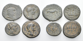 GREEK & ROMAN PROVINCIAL. Circa 2nd century BC-3rd century AD. (Bronze, 37.06 g). A lot of Four (4) Greek and Roman Provincial bronze coins. Mostly go...