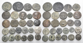 ROMAN PROVINCIAL. Circa 2nd - 3rd century. (Silver/Bronze, 155 g). A lot of Twenty-Six (26) Roman Provincial coins, predominantly bronze issues from A...